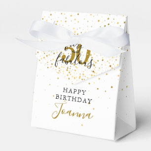 Fierce and Fabulous Birthday Gold and Black Favour Box
