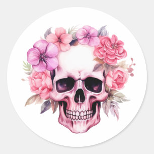 Fierce and Floral Classic Round Sticker