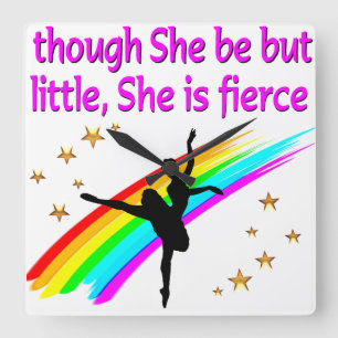 FIERCE AND MIGHTY DANCER SQUARE WALL CLOCK