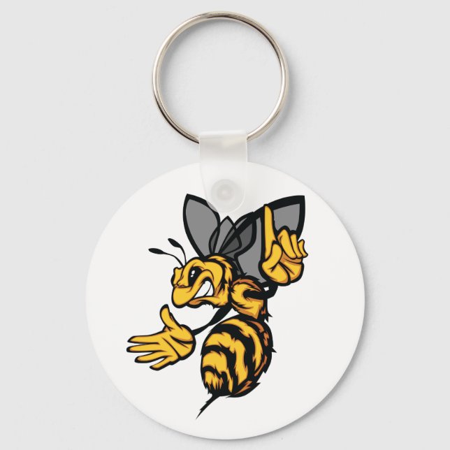 Fierce Bee Keychain (Front)