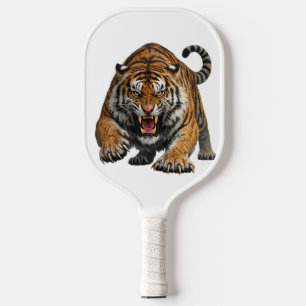 Fierce Bengal Tiger Mid Pounce Wildlife Pickleball Paddle