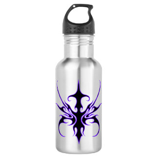 Fierce Black and Purple Tribal Line Art 532 Ml Water Bottle