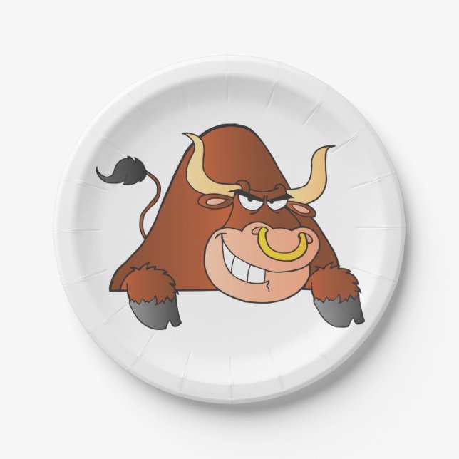 Fierce Bull Paper Plate (Front)