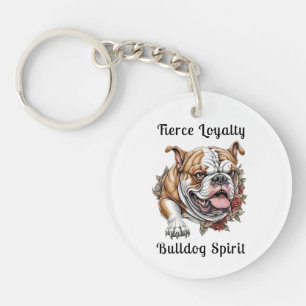 Fierce Bulldog for Dog Lovers Key Ring