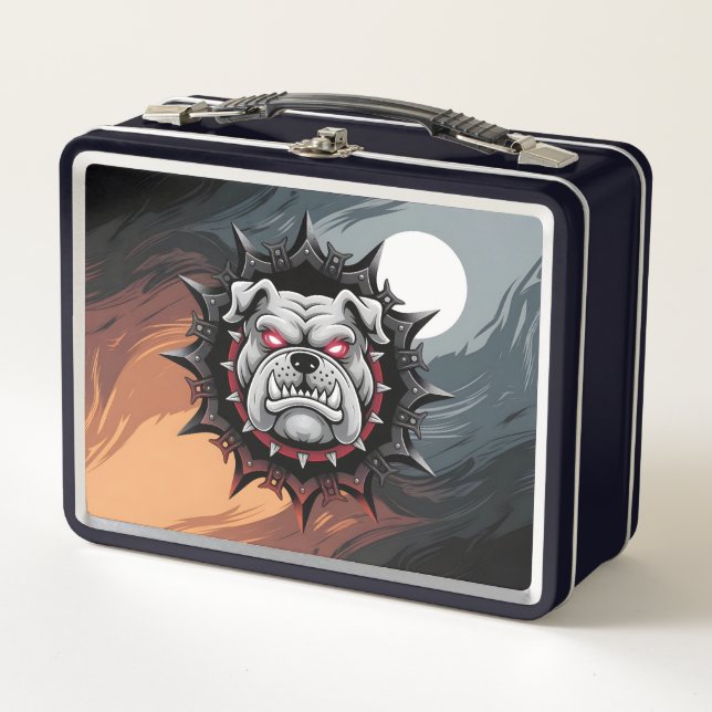 Fierce Bulldog Metal Lunch Box (Front)