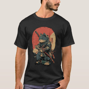 Fierce Cat Samurai Warrior Art T-Shirt