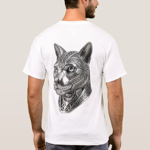 Fierce Celtic Silver Cat Head – Stealth Warrior To T-Shirt