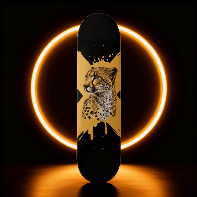 Fierce Cheetah Graphic Skateboard (Creator Uploaded)