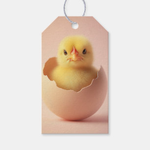 Fierce Chick in Eggshell Gift Tags