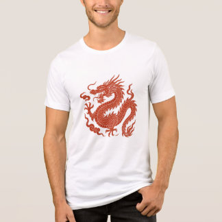 Fierce Chinese Dragon in Bold Oriental Aesthetics Tri-Blend Shirt