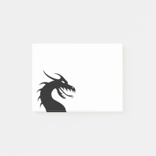 Fierce Chinese Dragon Silhouette Post-it Notes