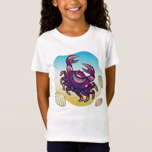 Fierce Crab with Claws Graphic Design T-Shirt