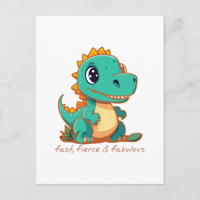Fierce Dinosaurs Postcard (Front)