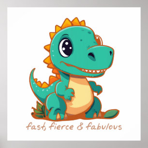 Fierce Dinosaurs Poster