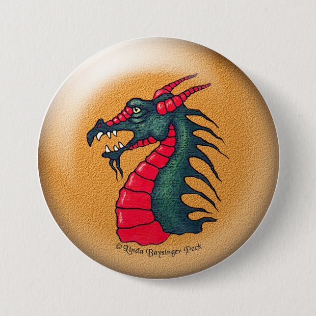 Fierce Dragon 7.5 Cm Round Badge (Front)
