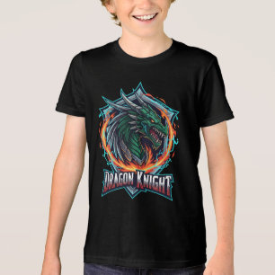 Fierce Dragon Knight Fantasy Gaming Armor Kids Tri-Blend Shirt