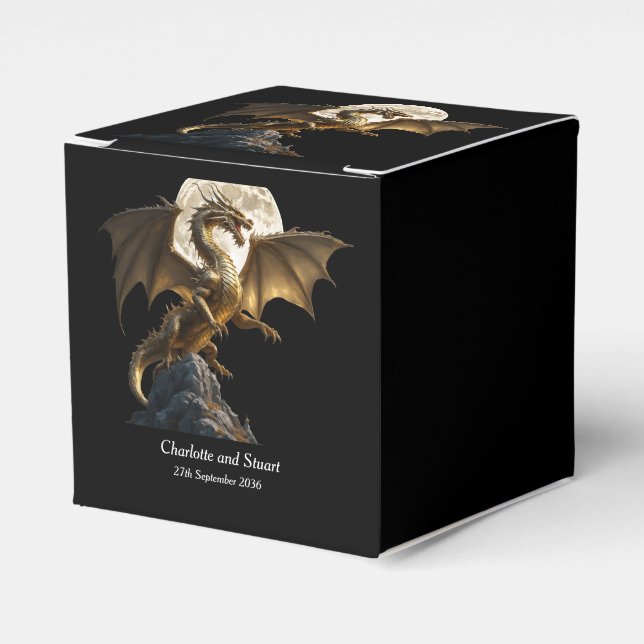 Fierce Dragon Rearing Favour Box (Front Side)