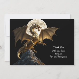 Fierce Dragon Rearing Thank You Card