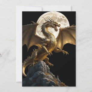 Fierce Dragon Rearing Wedding Invitation