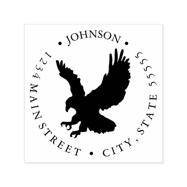 Fierce Eagle Flying Return Label Self-inking Stamp (Design)