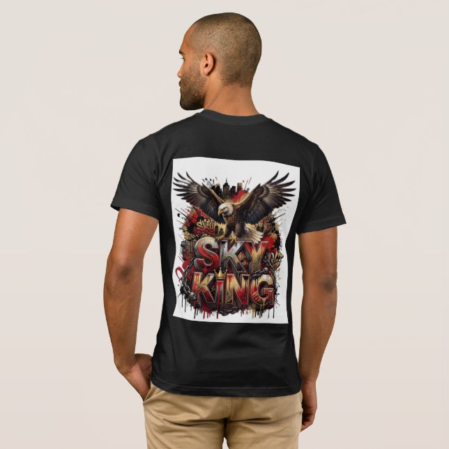 Fierce Eagle Graphic T Shirt | Dark Fantasy Bird A (Back Full)