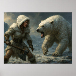 Fierce Encounter in the Arctic Poster
