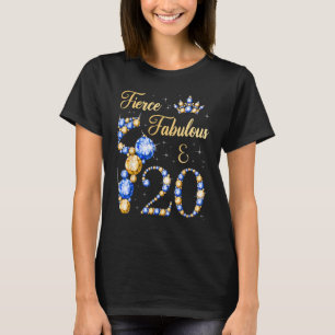 Fierce Fabulous & 20 Years 20th Birthday Ballerina T-Shirt