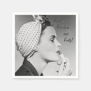 Fierce, Fabulous and Forty! Napkin