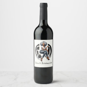 Fierce & Fabulous at 60 Wine Label