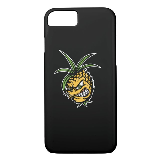 fierce faced pineapple mascot Case-Mate iPhone case (Back)