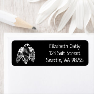 Fierce Falcon Hawk Drawing CUSTOM Mailing Address 
