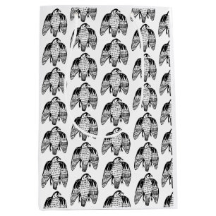 Fierce Falcons black on white Medium Gift Bag