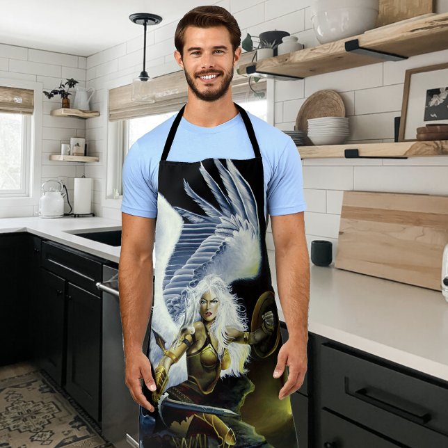 Fierce Fantasy Warrior Angel Sword Apron (Creator Uploaded)