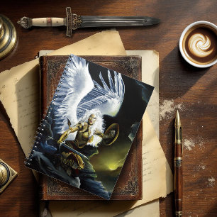 Fierce Fantasy Warrior Angel Sword Notebook