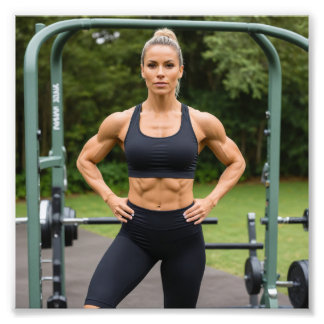 Fierce Fitness Queen Strong Physique Outdoor Gym Photo Print