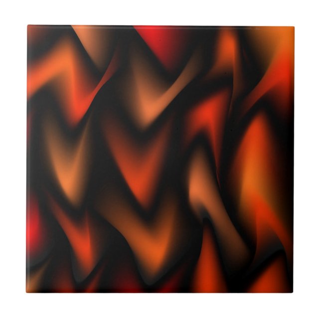 Fierce Flames Abstract Tile (Front)
