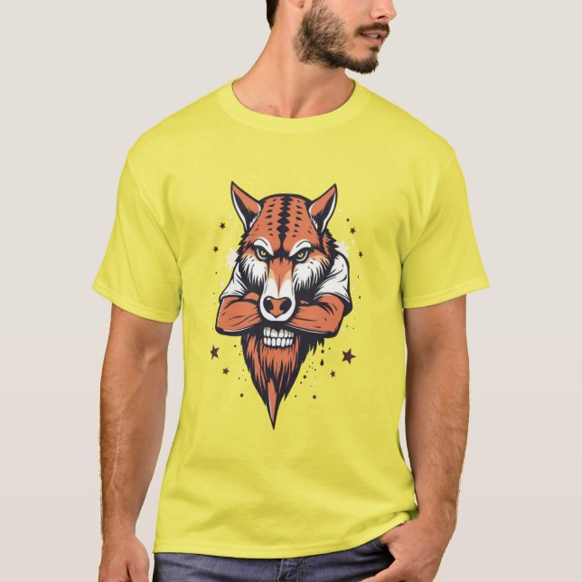 Fierce Fox Skull Fusion T-Shirt (Front)