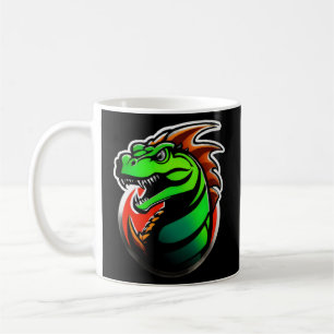 Fierce Green Dragon Artwork Coffee Mug