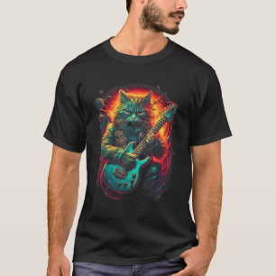 Fierce Heavy Rocker Cat T-Shirt