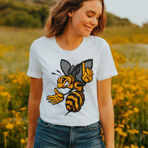 Fierce Hornet Mascot Angry Yellow T-Shirt