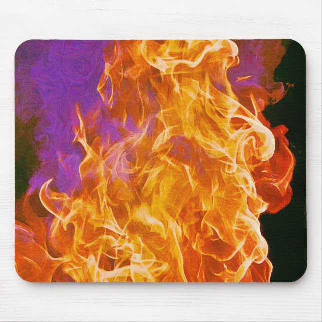 Fierce Hot Fire Abstract Art Mouse Pad (Front)