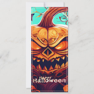 Fierce Jack-o-Lantern Bat Halloween Art