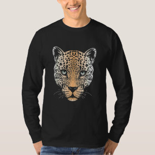 Fierce Jaguar Head Panther Wildlife Animal Art T-Shirt