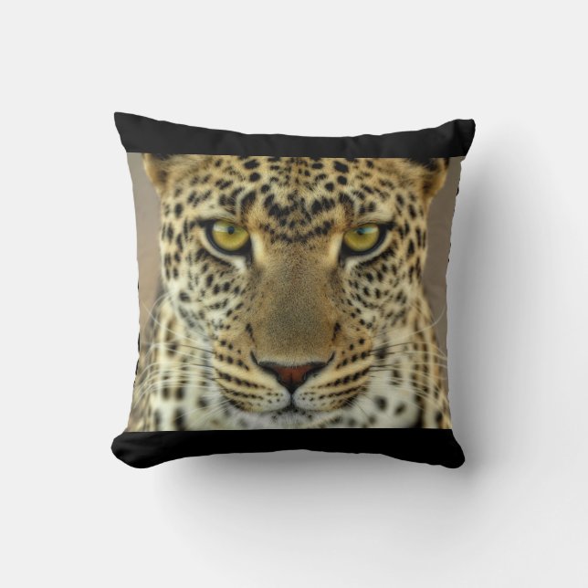 Fierce Leopard Cushion (Front)