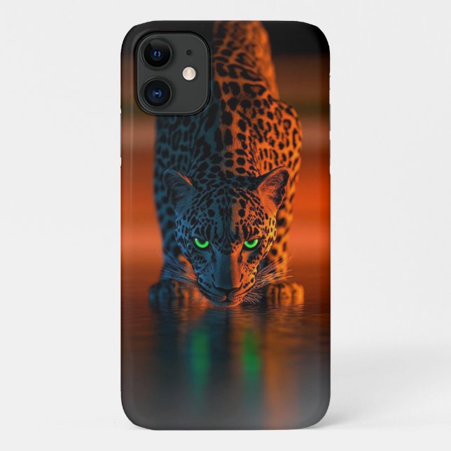 Fierce Leopard iPhone 16 Case (Back)