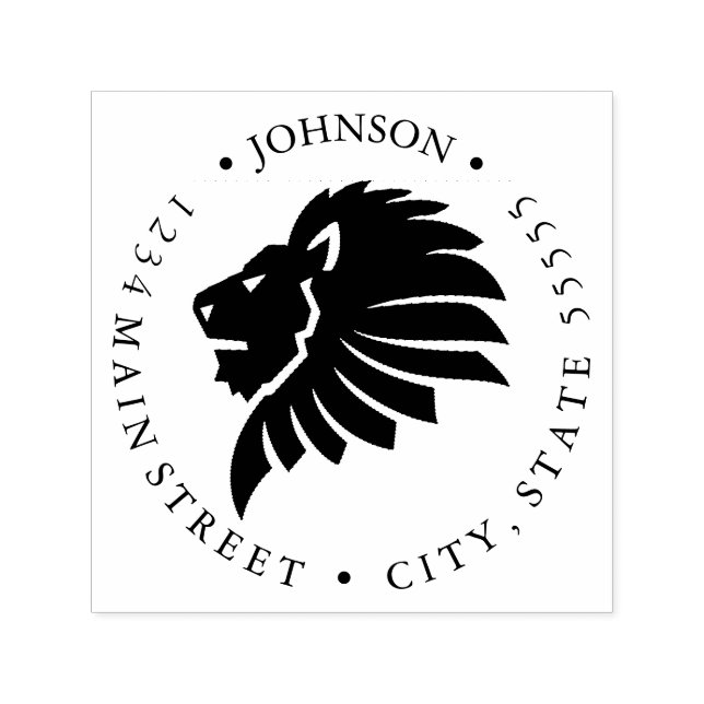 Fierce Lion Return Label Self-inking Stamp (Design)