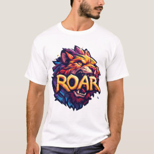 Fierce Lion Roar Motivational Colourful Wildlife A T-Shirt