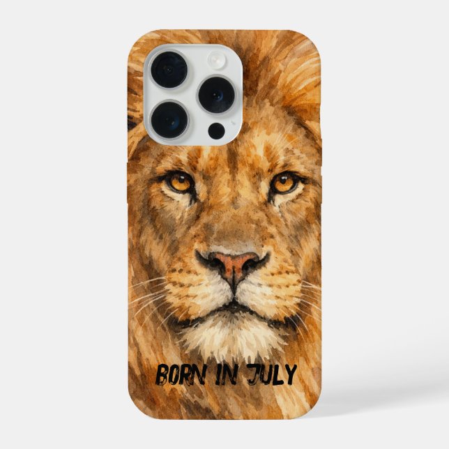 Fierce Lion – Wild July Birth Month Animal iPhone Case (Back)