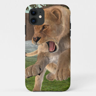 Fierce Lioness Jungle Adventure Art iPhone 11 Case