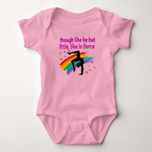 FIERCE LITTLE GYMNASTICS GIRL BABY BODYSUIT